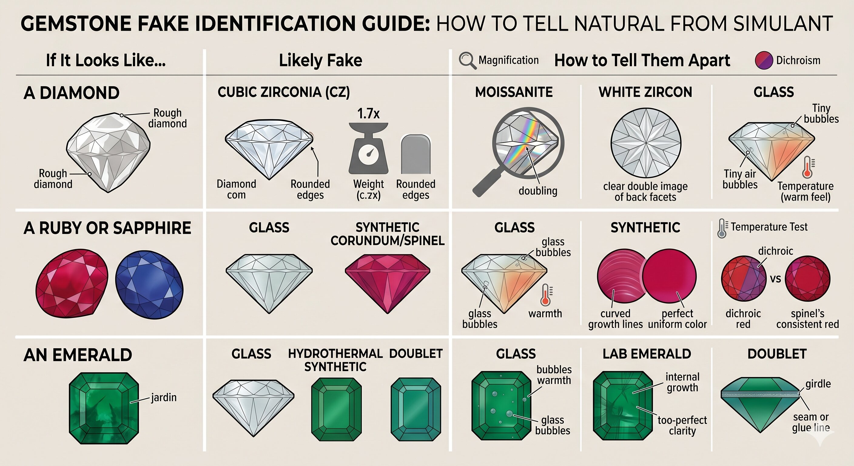 gemstone fake identification guide